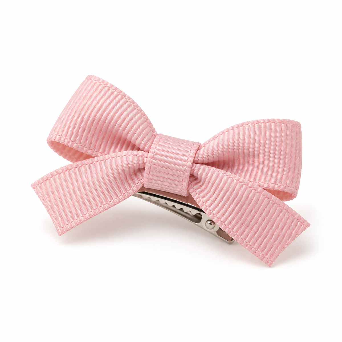 Activemere Pink Grosgrain-Style Bow Pet Hair Clip with Metal Alligator Clip