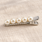 Activemere Pearl-Look Beaded Pet Hair Clip with Silver-Tone Alligator-Style Clip