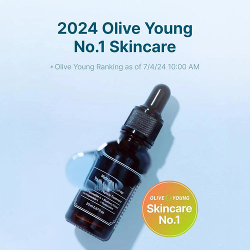 MidnightBlue Youth Activating Drop 0.67 fl oz (20 ml) | Dual EGF,Peptides, Guaiazulene Adenosine, Night Serum, Watery, LightTexture Toner Serum Korean