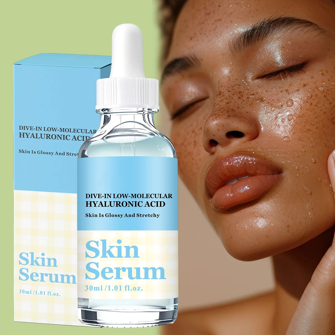 Colorchoice DlVE-INLow-Molecular Hyaluronic Acid Serum, Helps Skin RetainMoisture, Gently Nourishes, Makes Skin Hydrated And Firm,Suitable For Face/neck/body, Suitable For Men And Women,Easter/Mother's Day/Father's Day Gift (30 Ml/1.01 F Oz)