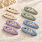 Activemere 8-Piece Oval Snap Pet Hair Clip Set in Cream, Sage Green, Lavender & Blue