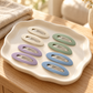 Activemere 8-Piece Oval Snap Pet Hair Clip Set in Cream, Sage Green, Lavender & Blue