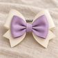 Activemere Cream & Lavender Layered Bow Pet Hair Clip with Metal Alligator-Style Clip