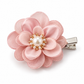 Activemere Pink Layered Flower Pet Hair Clip with Pearl-Look Center & Metal Alligator-Style Clip