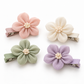 Activemere 4-Piece Floral Pet Hair Clip Set in Pink, Cream, Sage Green & Lavender
