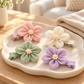 Activemere 4-Piece Floral Pet Hair Clip Set in Pink, Cream, Sage Green & Lavender